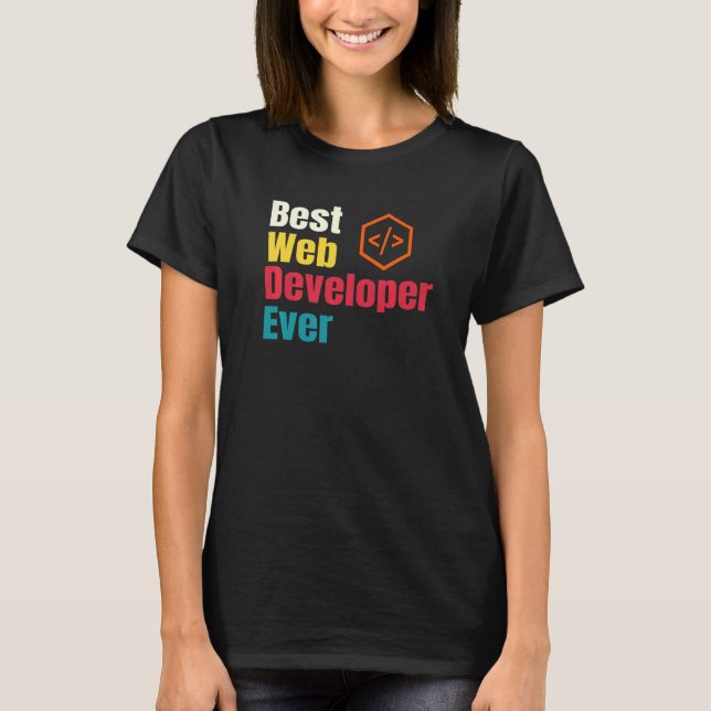 Programmerkodningskomponent för bästa Webben-utvec T Shirt (Framsida)