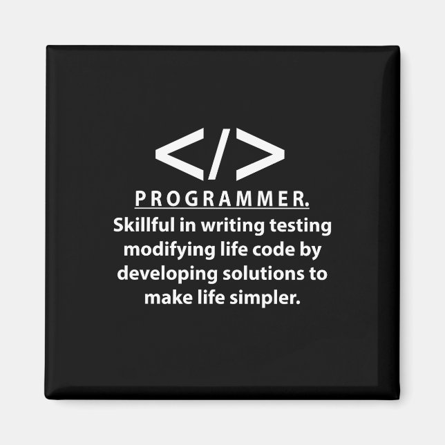 Programmerkodningsutvecklare Magnet (Framsidan)