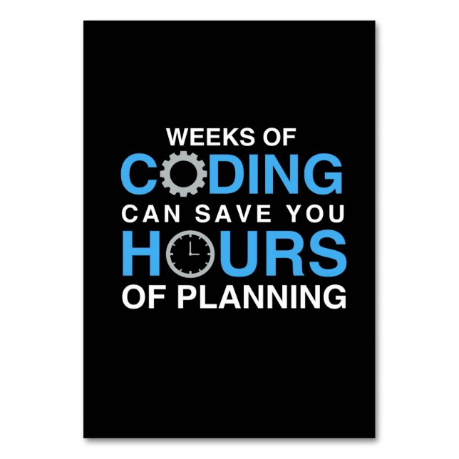 Programmerveckor för kodning bordsnummer (Framsidan)