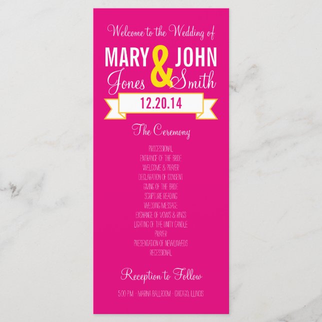 Programmet Charming Banner Ceremony Program (Framsida)