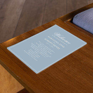 Programmet Dusty Blue Script Personligt bröllp