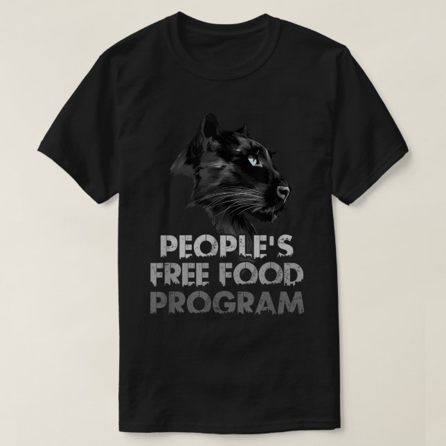 Programmet Folkets Gratis Mat  Svart Katt Älskare  T Shirt (Design framsida)