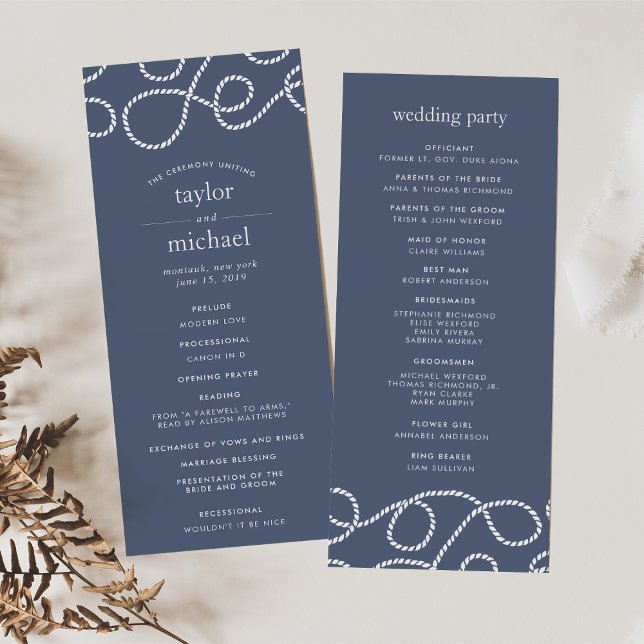 Programmet för sjövärdig Bröllop Ceremony | Skiva Program (Skapare uppladdad)