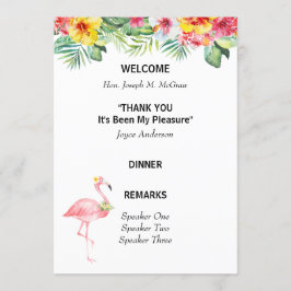 Programmet för Tropiska Blommigt Pension Party Inbjudningar