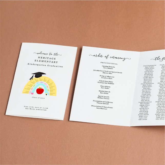 Programmet Kindergarten Preschool Studenten (3 kol Reklamblad (Skapare uppladdad)