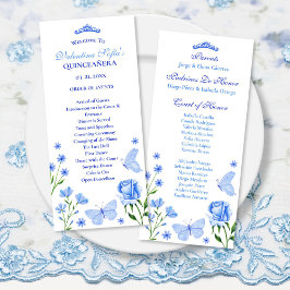 Programmet Light Blue Quinceañera Order of Events