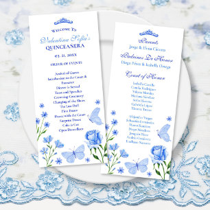 Programmet Light Blue Quinceañera Order of Events