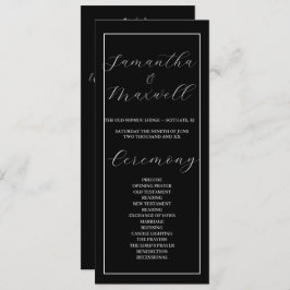 Programmet Luxury Black Elegant bröllop