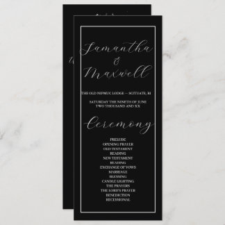 Programmet Luxury Black Elegant bröllop