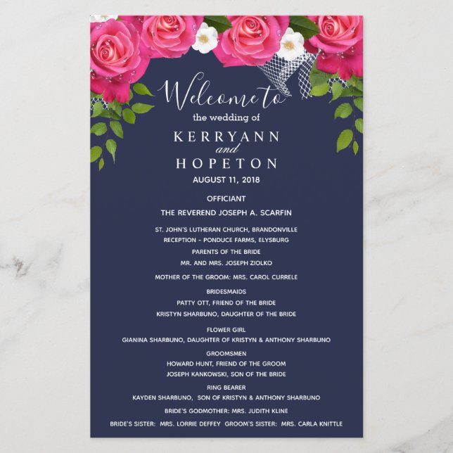 Programmet Midnight Blue och Rosa ros (Framsida)