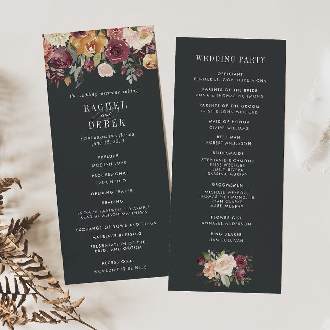 Programmet Moonlight Garden Wedding Ceremony Program (Skapare uppladdad)