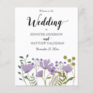 Programmet PurpleFloral, Simple Elegant bröllop