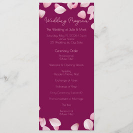 Programmet Romantic Elegant bröllop Ceremony Program