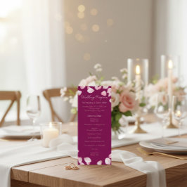 Programmet Romantic Elegant bröllop Ceremony Program