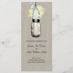 Programmet Rustic Mason Burk och Wildblommor Program