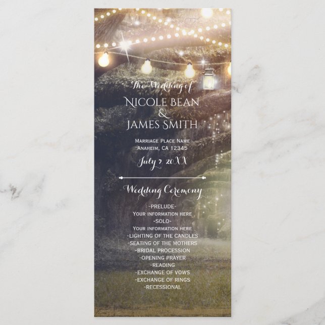 Programmet Rustic Skogen Enchanted Forest & Ljus Program (Framsida)