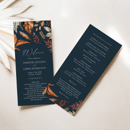 Programmet Rustic Terracotta & Navy Bröllop Ceremo