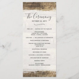 Programmet Rustic Wood Vintage Land Personligt brö Program