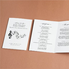 Programmet School Choir eller Band-konsert Reklamblad
