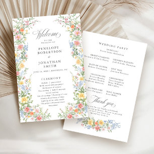 Programmet Soft Pastel Ornate Vår Garden Wedding