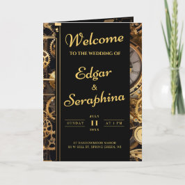 Programmet Steampunk Extravaganza Vintage bröllop Program