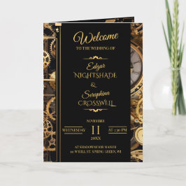 Programmet Steampunk Extravaganza Vintage bröllop Program