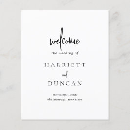 Programmet Svarta och vita Elegant bröllop