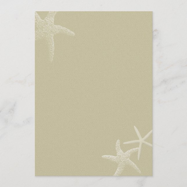 Programmet Tropiskt Burlap Starfish Bröllop Fläkt  Program (Framsida)