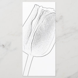 Programmet Tulip Sketch Vår bröllop Program