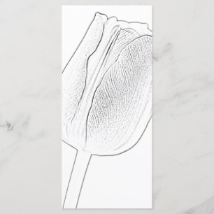 Programmet Tulip Sketch Vår bröllop Program