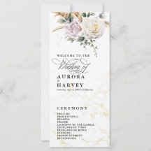 Programmet Watercolor Ro Flowers Elegant bröllop