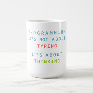 Programming Is Thinking, Not Typing – Developer Kaffemugg
