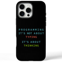 Programming Thinking - Black Background Tech Quote