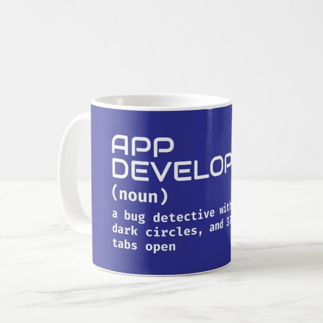 Programutvecklare - Superskojets jobbdefinition Kaffemugg (Framsida vänster)