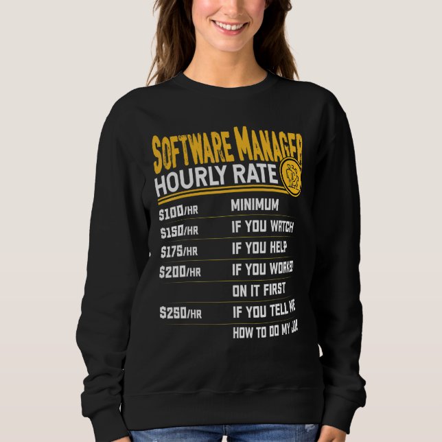 Programvaruchef Timlön   Programvarudirektör T Shirt (Framsida)