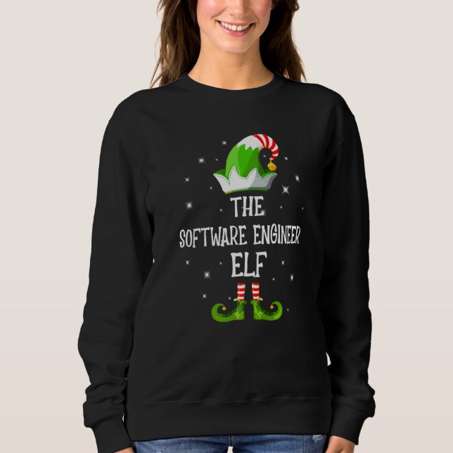 Programvaruingenjör Älgfamilj Matchning Grupp Jul T Shirt (Framsida)