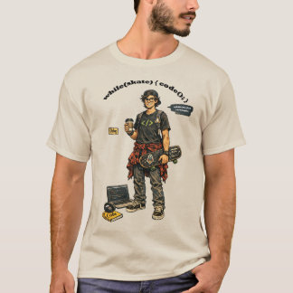 Programvaruingenjör Kodare Som Åker Skateboard URM T Shirt
