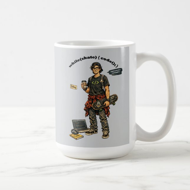 Programvaruingenjör som åker skateboard URM Kaffemugg (Höger)