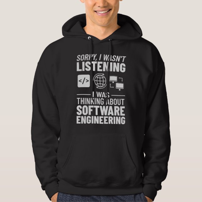 Programvaruutvecklingschef Nybörjaringenjör Hoodie (Framsida)