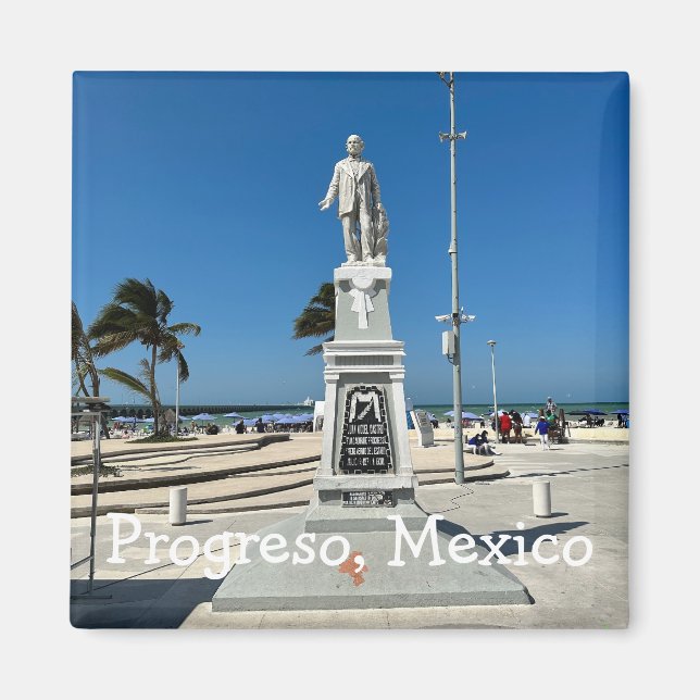 Progreso, Mexiko - Square Magnet (Framsidan)