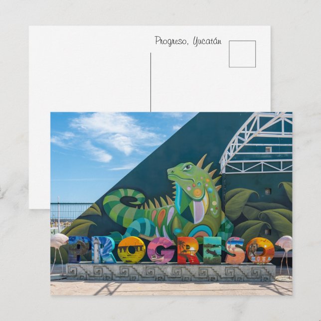 Progreso, Yucatán Postcard Vykort (Fram/baksida)