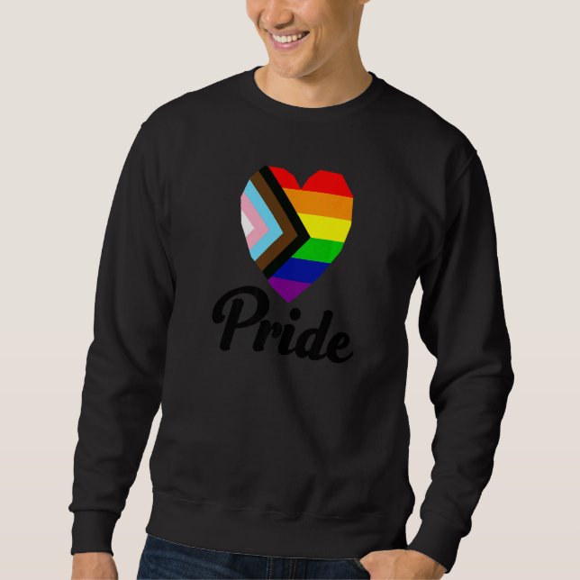 Progress Flagga Rainbow Ord 1 Lång Ärmad Tröja (Framsida)