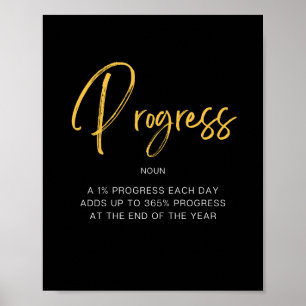 Progress-inspirerande citat poster