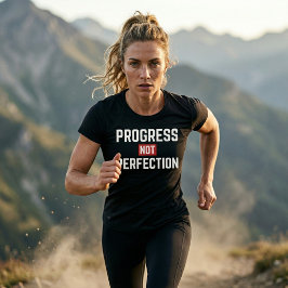 Progress Inte Perfektion Gym Motivation T-Shirt