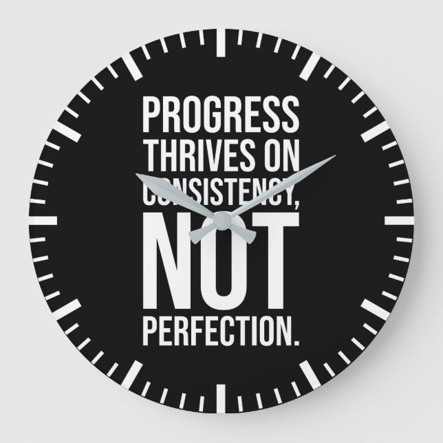 Progress is Consistency vs Perfection, Gym, Hustle Stor Klocka (Framsida)