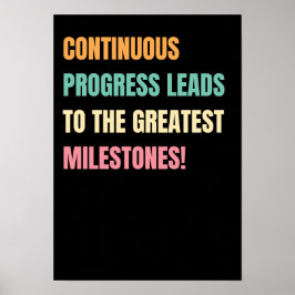 Progress Motiverande citattecken Poster
