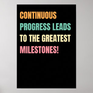 Progress Motiverande citattecken Poster