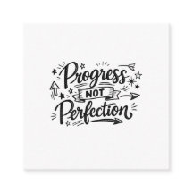 Progress Not Perfection Motivational Quote Design