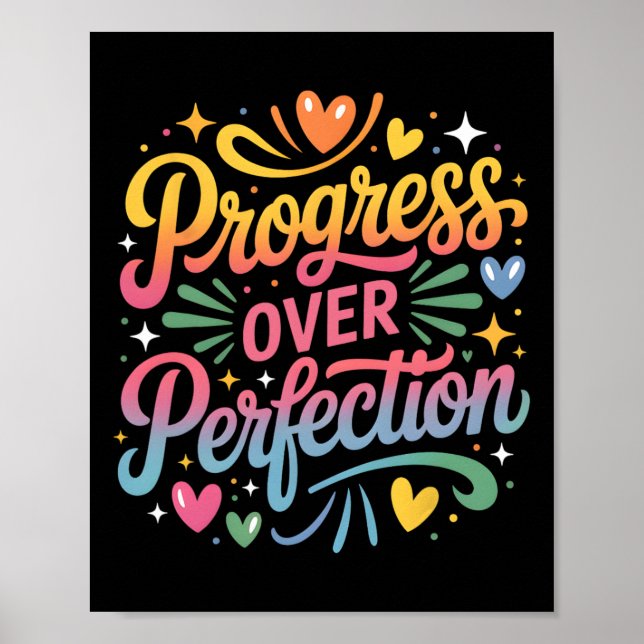 Progress Over Perfection Back To School Teachers E Poster (Framsidan)