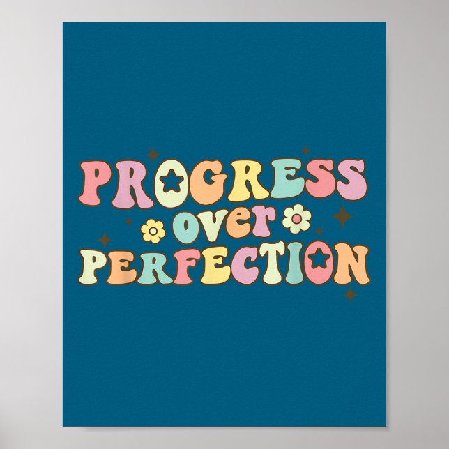 Progress Over Perfection Motivational Back To Scho Poster (Framsidan)
